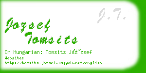 jozsef tomsits business card